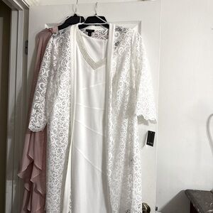 White Lace Kimono Cardigan size 18 new never worn made